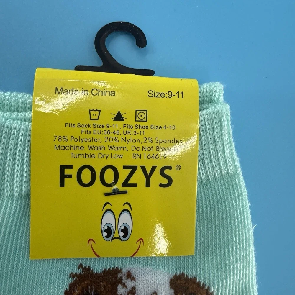 Foozys Cavalier King Charles Dog Crew Socks Size 9–11 EU 36–46